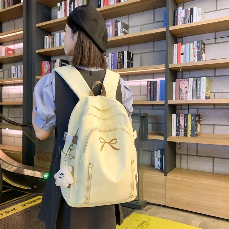 School backpack for women and men and books