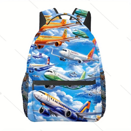 Cartoon Aircraft Floating Lightweight Bag Back To School