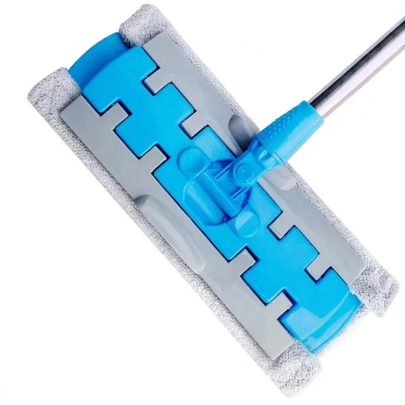 Flat mop with stainless steel handle
