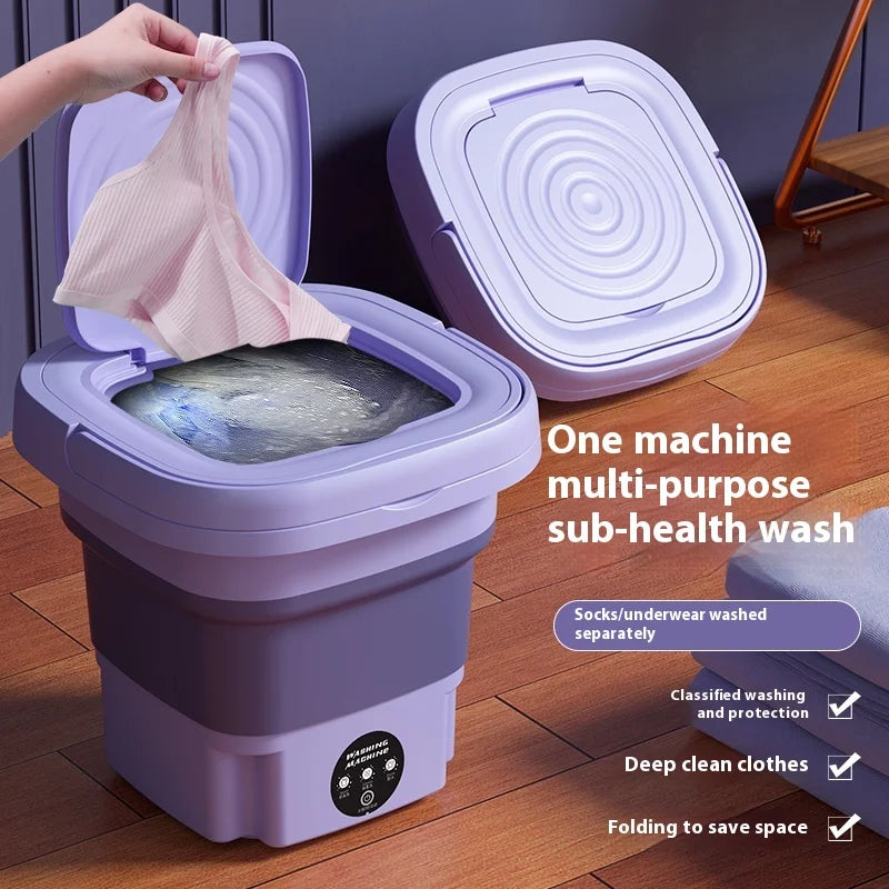 8L Portable Foldable Mini Washing Machine