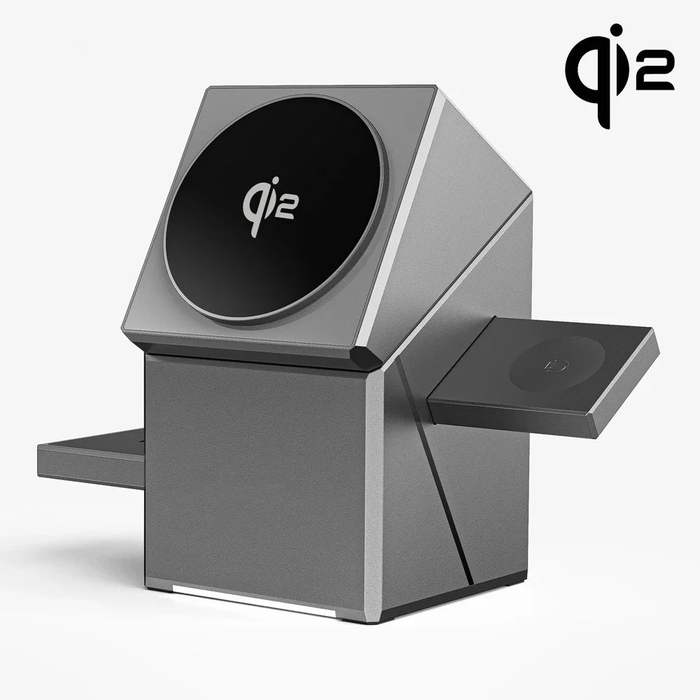 15W Qi2 3 In 1 Touch Autorotation Magsafe Magnetic Wireless Charger