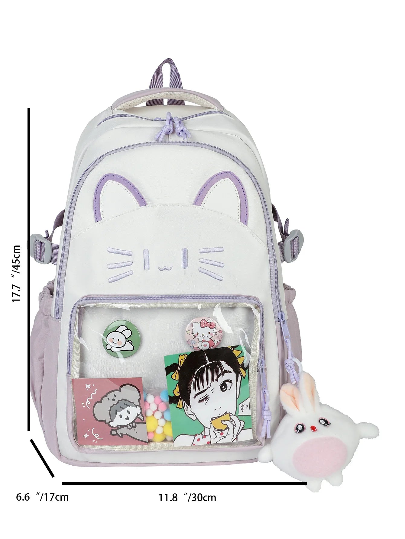 Fashion Backpack Cute Ita Bag Graffiti Large Capacity Backpack